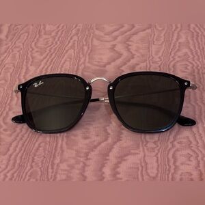Ray-Ban Black and Silver Square Sunglasses